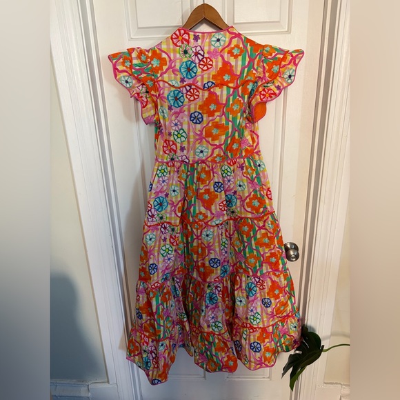 NWT CeliaB Baba Voyager-Print Midi Dress small - Picture 7 of 9